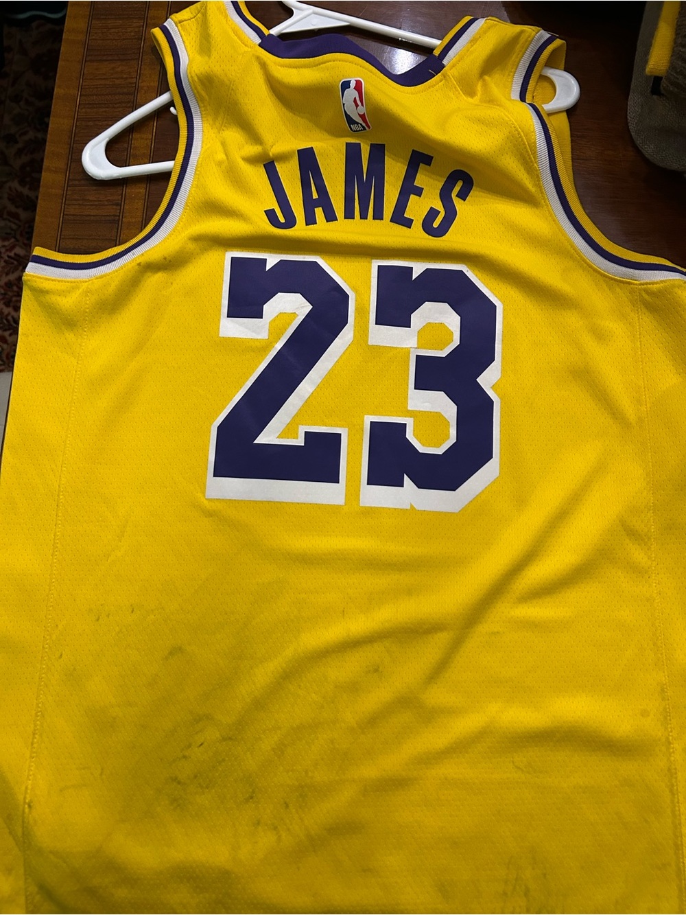 Nike mens One Piece Yellow with Purple Trim